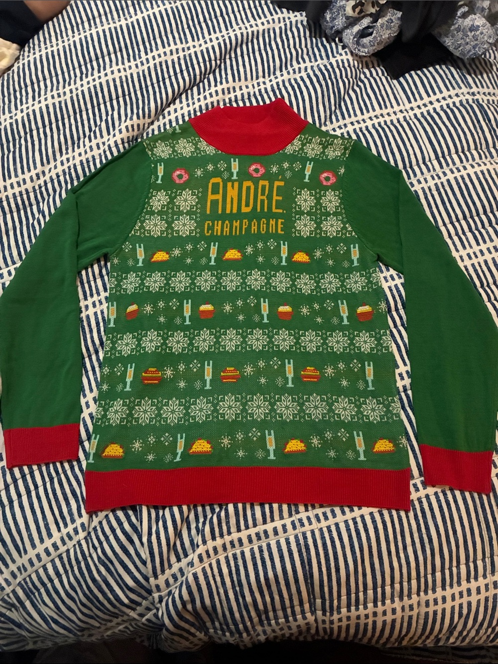 Tipsy Elves x Andre Champagne Holiday Crewneck Sweater - Limited edition